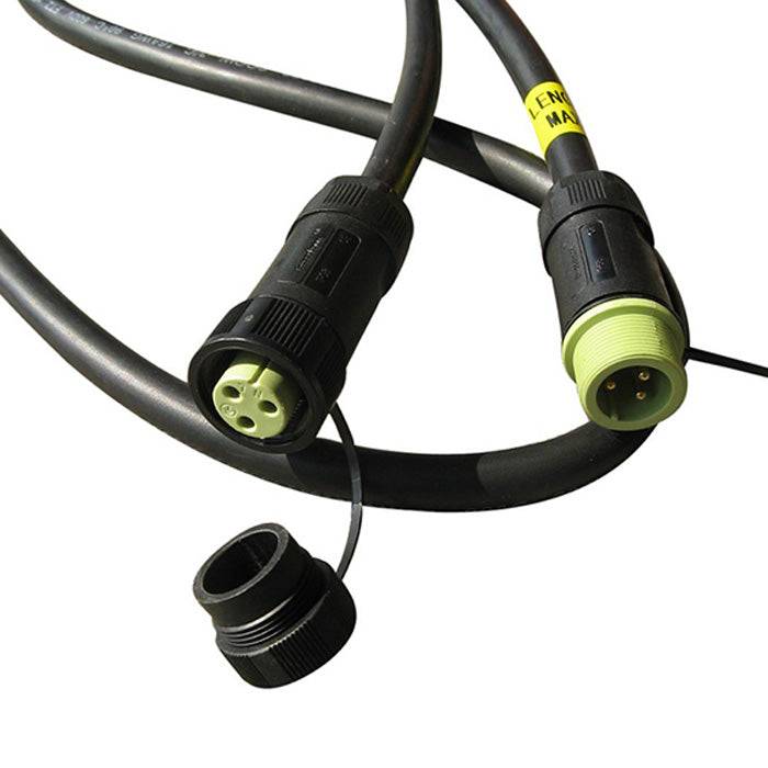 Male and female connectors for long (40″) Extension Connector for Heated Snow Mats & Driveway Accessories