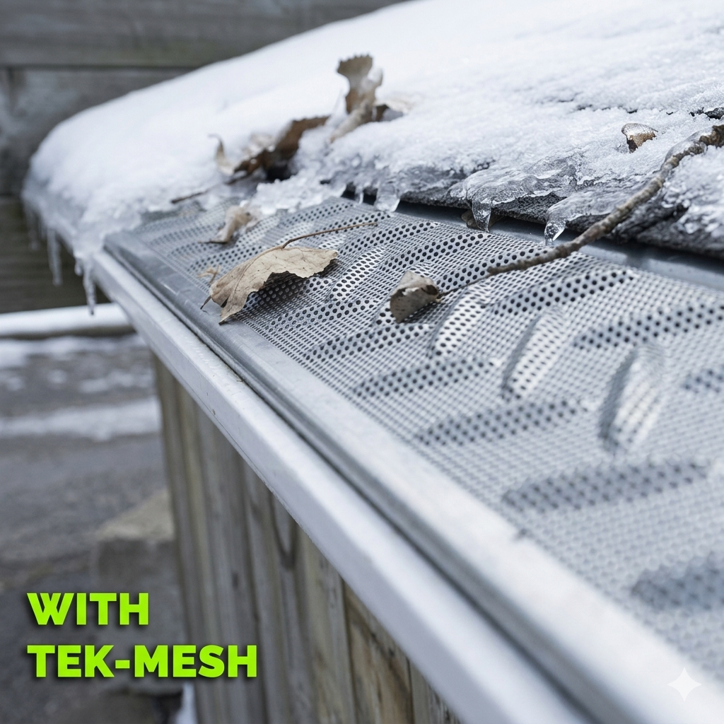 Tek-Mesh™: Micro-Mesh Aluminum Gutter Guards for Ice Solutions